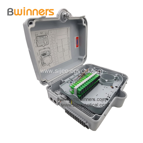 IP65 Outdoor Waterproof 24 Core FTTH PLC Fiber Optic Cable Distribution Box